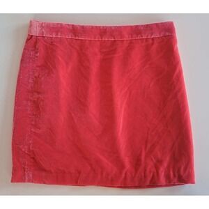 J. Crew Red Velour Mini Skirt